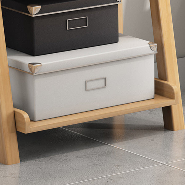 Solid Wood Bookshelf Modern Ladder Bookshelf 55.1" H X 14.2" W