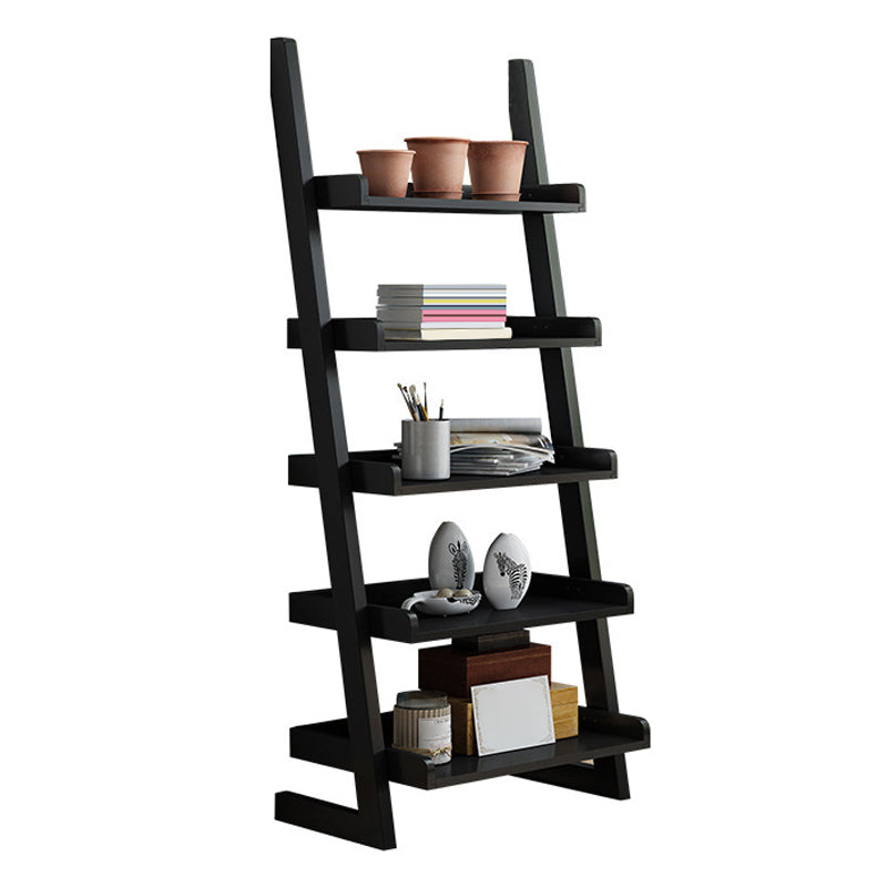 Ladder Bookshelf Modern Wooden Bookcase for Living Room 55.1"H