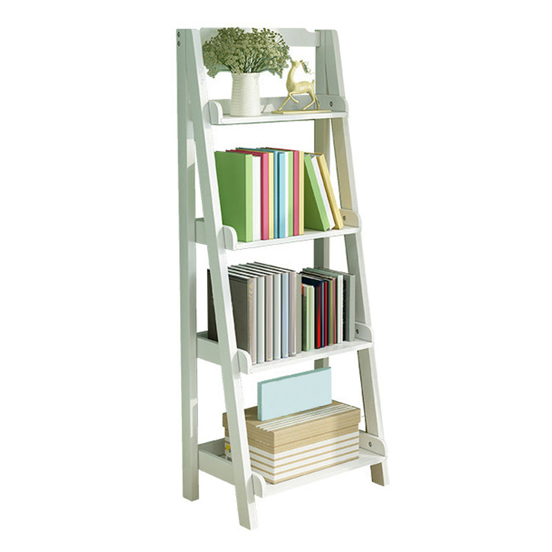 Ladder Bookshelf Modern Wooden Bookcase for Living Room 55.1"H