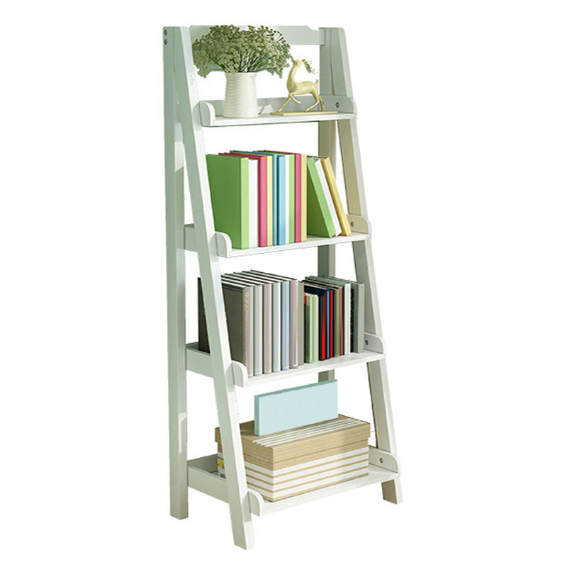 Ladder Bookshelf Modern Wooden Bookcase for Living Room 55.1"H