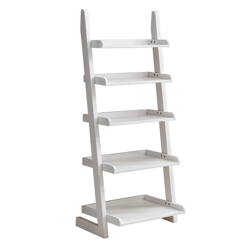 Ladder Bookshelf Modern Wooden Bookcase for Living Room 55.1"H