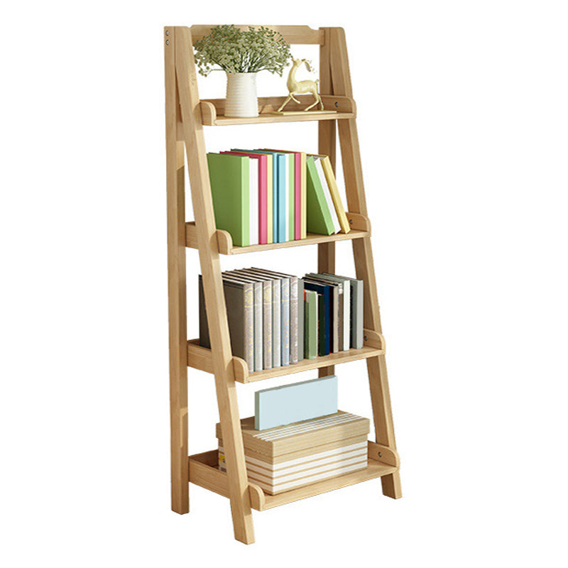 Ladder Bookshelf Modern Wooden Bookcase for Living Room 55.1"H