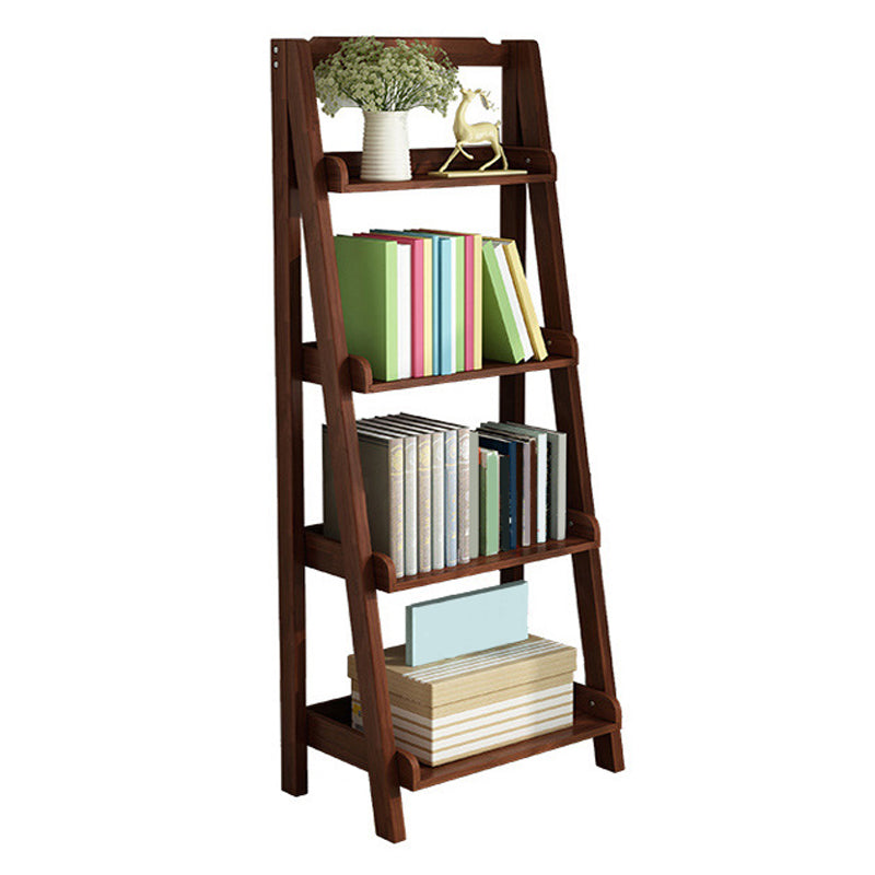 Ladder Bookshelf Modern Wooden Bookcase for Living Room 55.1"H