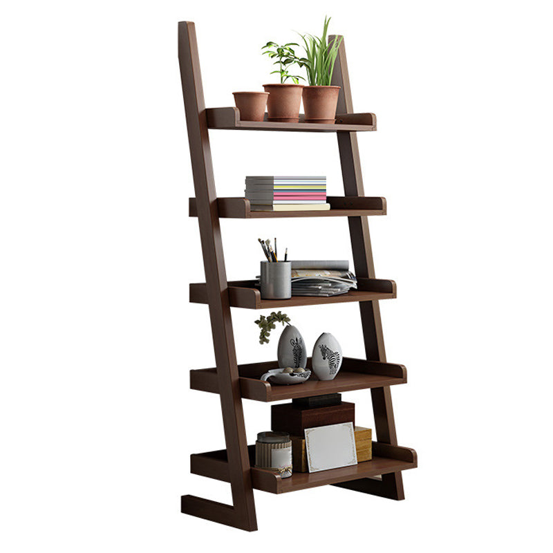 Ladder Bookshelf Modern Wooden Bookcase for Living Room 55.1"H