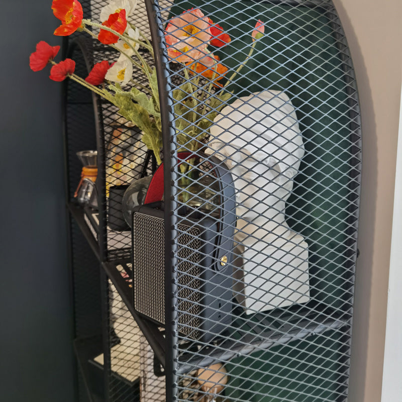 Metal 3 Shelf Shelf Bookcase Gold and Black Bookshelf 11.8" Wide