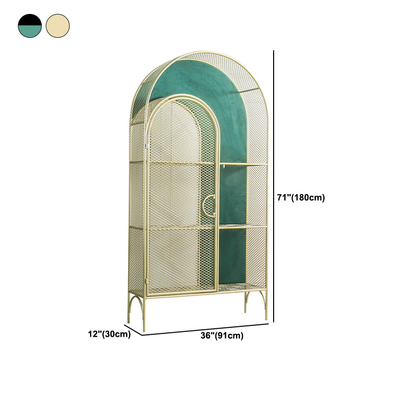 Metal 3 Shelf Shelf Bookcase Gold and Black Bookshelf 11.8" Wide