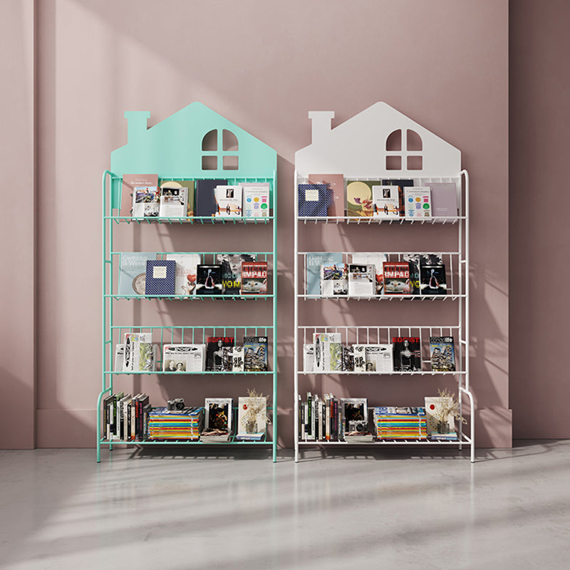 Shelves Included Bookcase 57.1" Tall Metal Bookshelf Vertical