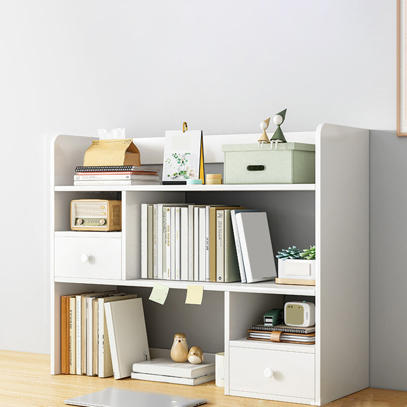 Contemporary Wooden Bookcase Open Storage Bookshelf with Shelves