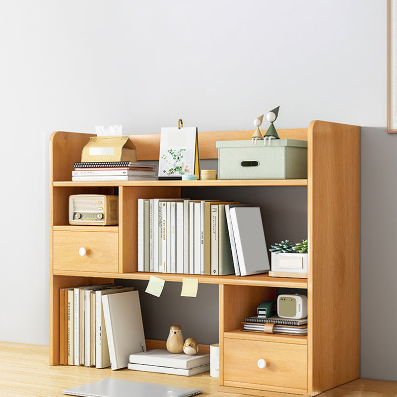 Contemporary Wooden Bookcase Open Storage Bookshelf with Shelves