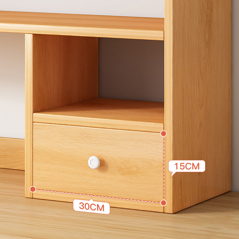 Contemporary Wooden Bookcase Open Storage Bookshelf with Shelves