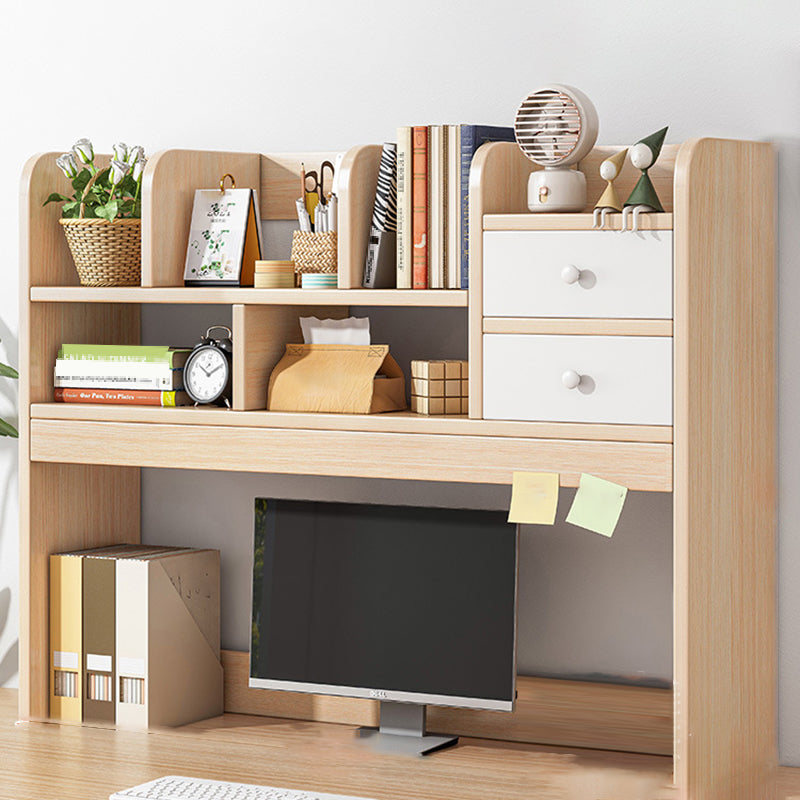 Contemporary Wooden Bookcase Open Storage Bookshelf with Shelves