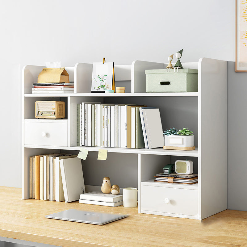 Contemporary Wooden Bookcase Open Storage Bookshelf with Shelves