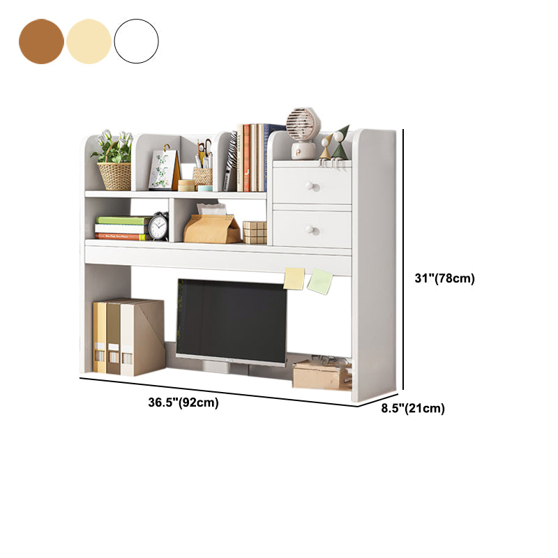 Contemporary Wooden Bookcase Open Storage Bookshelf with Shelves