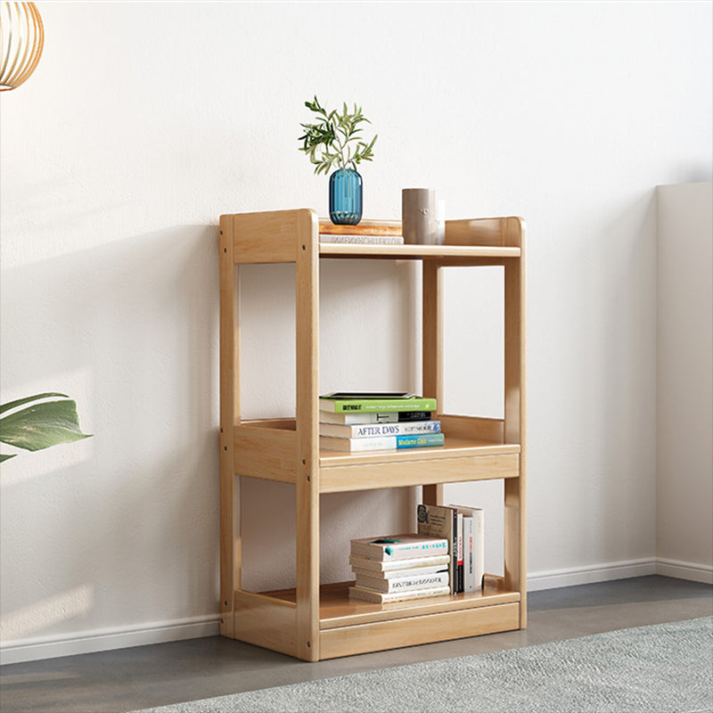 Modem Solid Wood Bookshelf Etagere Bookshelf 62.2" H X 11" W with Rectangular Shelves
