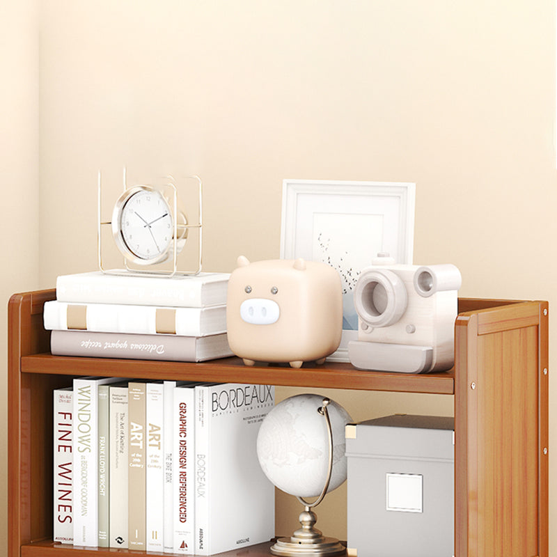 Standard Contemporary Shelf Bookcase Bamboo Open Bookcase for Office