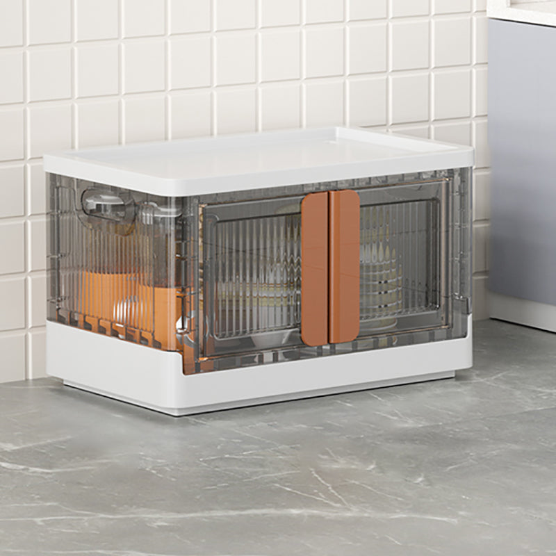 Urban Plastic/Acrylic Shelf Bookcase Folding Bookshelf with Doors