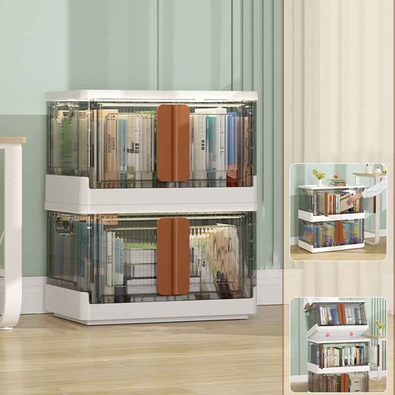 Urban Plastic/Acrylic Shelf Bookcase Folding Bookshelf with Doors