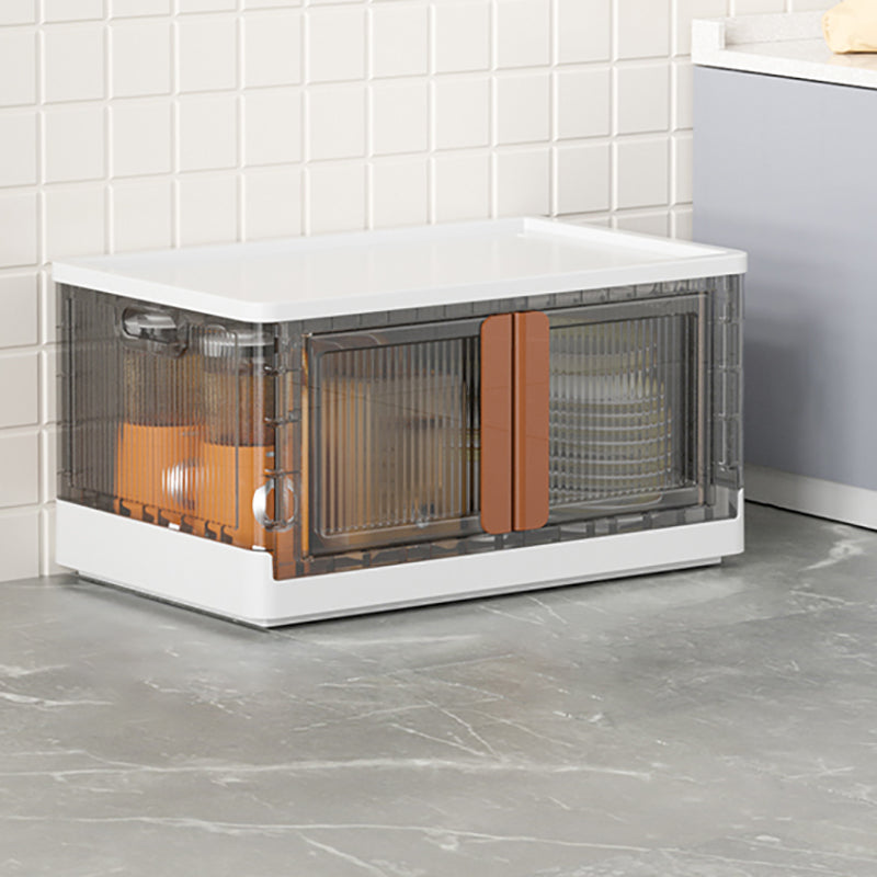 Urban Plastic/Acrylic Shelf Bookcase Folding Bookshelf with Doors