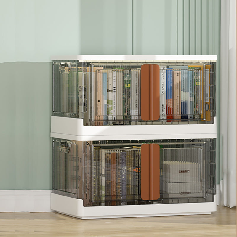 Urban Plastic/Acrylic Shelf Bookcase Folding Bookshelf with Doors