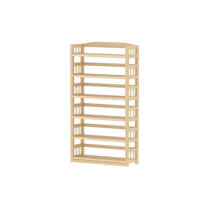 Contemporary Pine Shelf Bookcase Standard Natural Open Bookcase