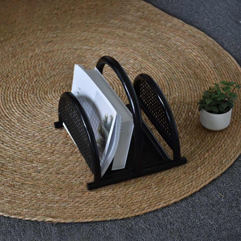 Contemporary Bamboo Bookcase Desktop Closed Back Shelf Bookcase