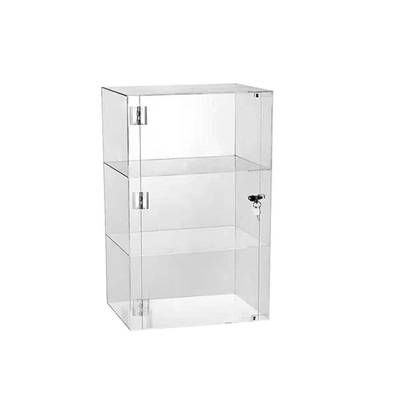 Modern Acrylic Display Stand Clear Display Cabinet with Adjustable Shelves