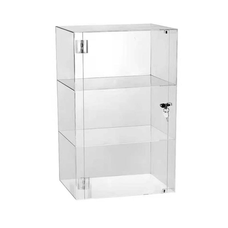 Modern Acrylic Display Stand Clear Display Cabinet with Adjustable Shelves