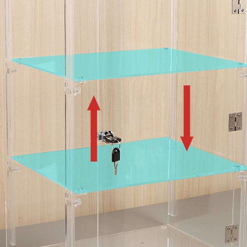 Modern Acrylic Display Stand Clear Display Cabinet with Adjustable Shelves