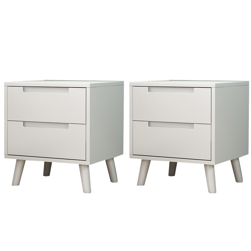 Solid Wood Bedside Table Modern Minimalist Bed Nightstand with Legs