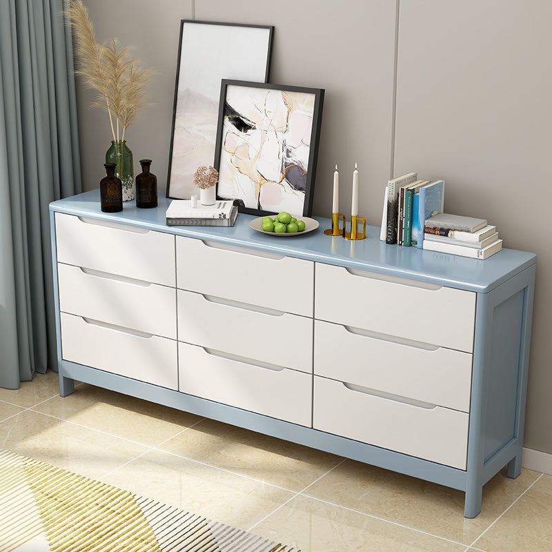 Contemporary Vertical Bedroom Chest Wooden Storage Chest with Drawers