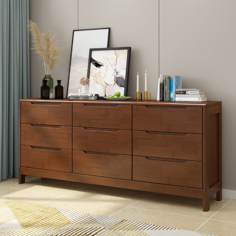 Contemporary Vertical Bedroom Chest Wooden Storage Chest with Drawers