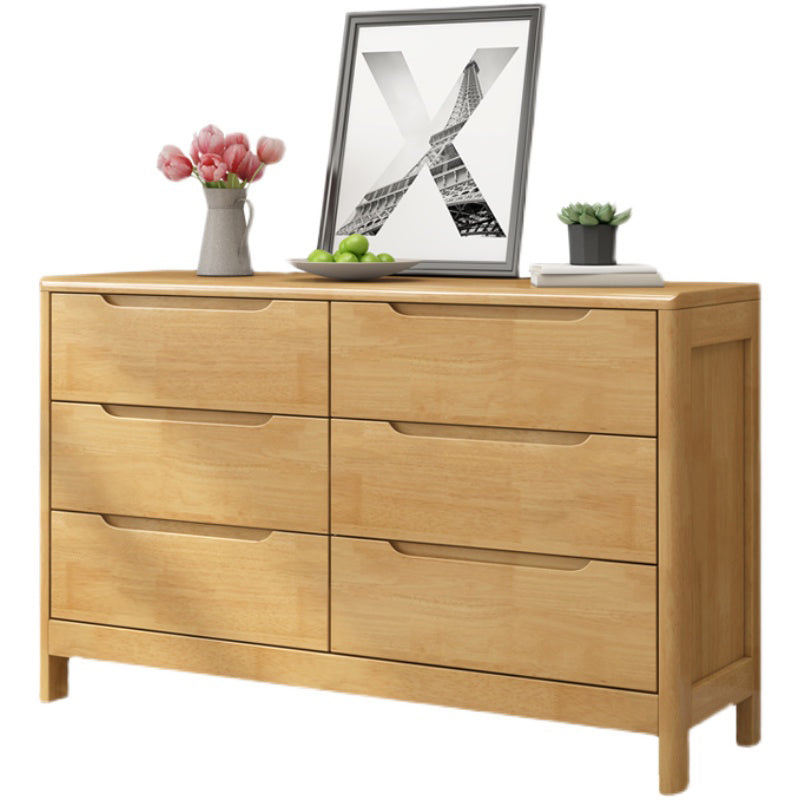 Contemporary Vertical Bedroom Chest Wooden Storage Chest with Drawers