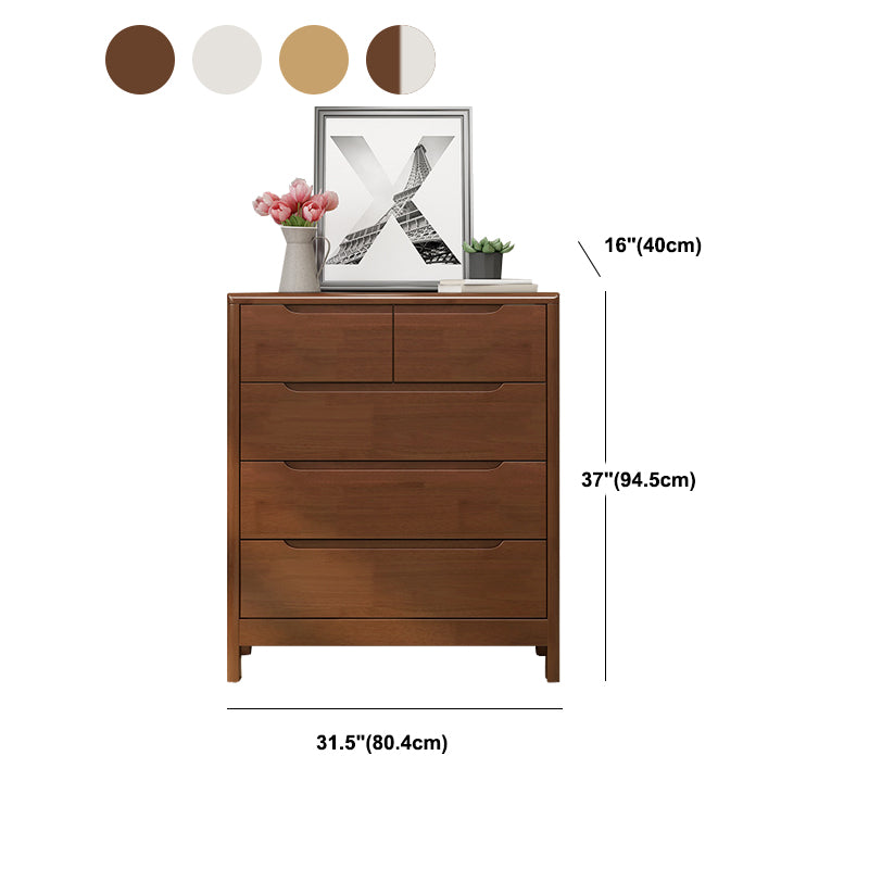 Contemporary Vertical Bedroom Chest Wooden Storage Chest with Drawers