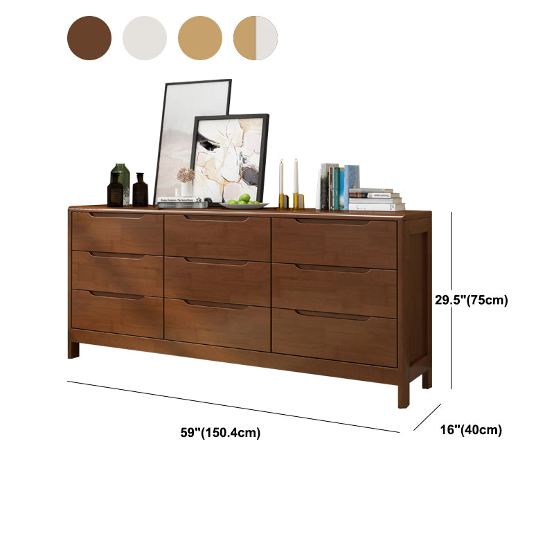 Contemporary Vertical Bedroom Chest Wooden Storage Chest with Drawers