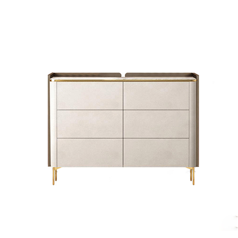 11.7-inch Width Glam Dresser Stone Storage Chest Dresser with 6 Drawers