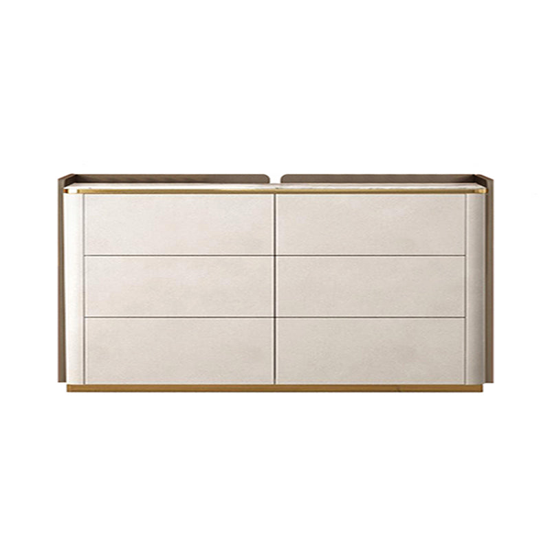 11.7-inch Width Glam Dresser Stone Storage Chest Dresser with 6 Drawers