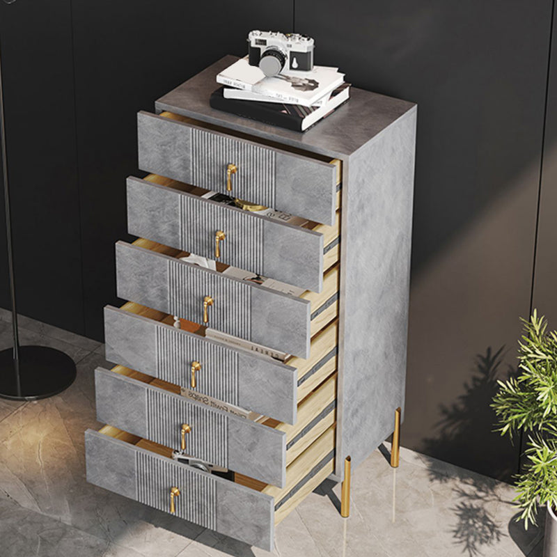 Contemporary Glam Chest Wooden Storage Chest with Soft-Close Drawers