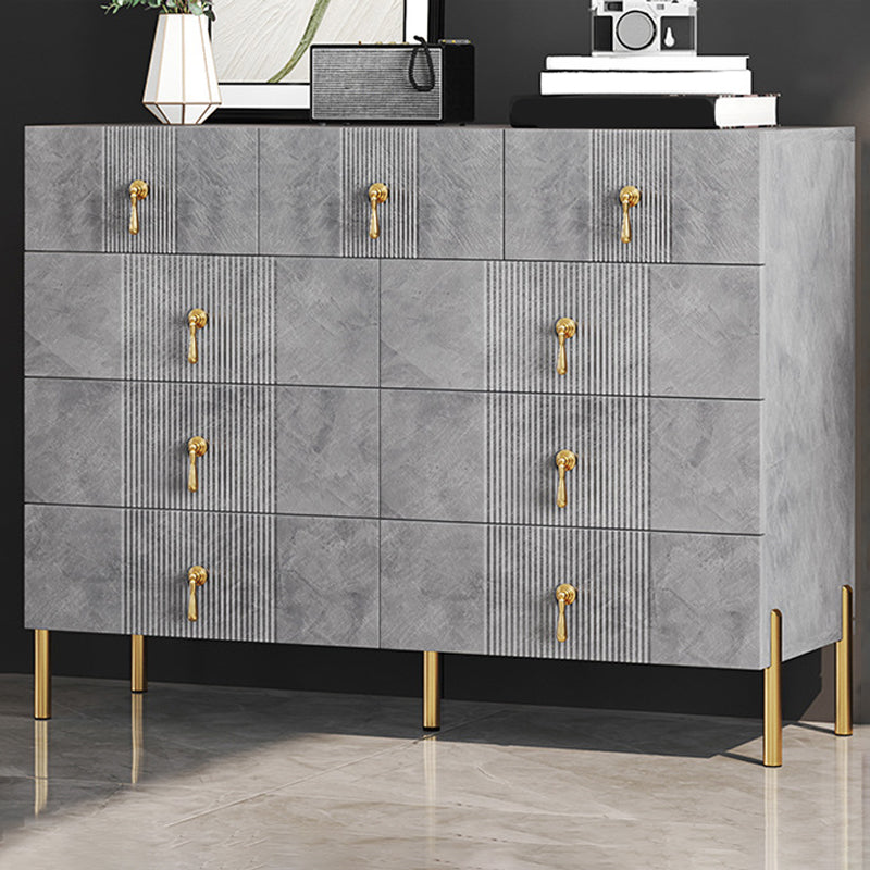 Contemporary Glam Chest Wooden Storage Chest with Soft-Close Drawers