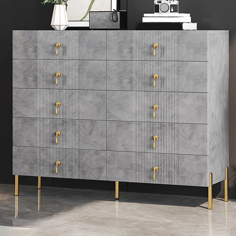 Contemporary Glam Chest Wooden Storage Chest with Soft-Close Drawers