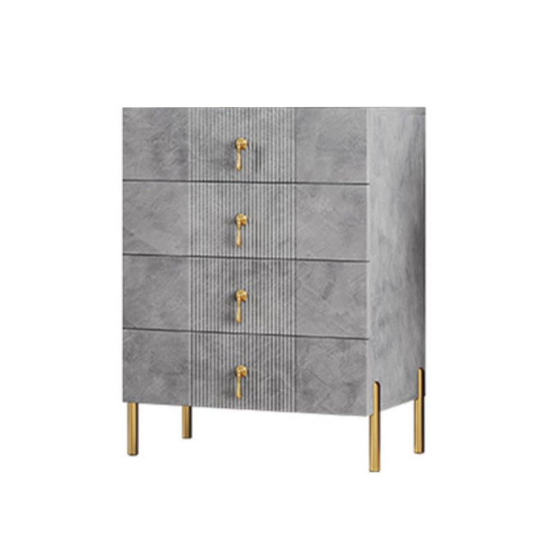Contemporary Glam Chest Wooden Storage Chest with Soft-Close Drawers