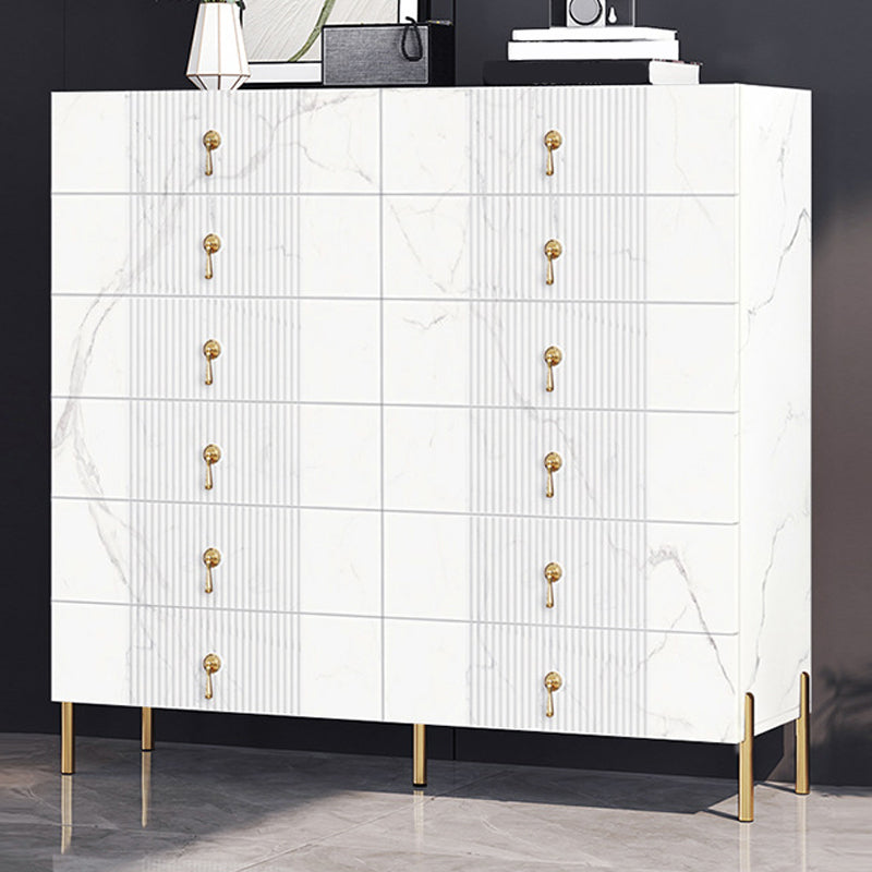 Contemporary Glam Chest Wooden Storage Chest with Soft-Close Drawers