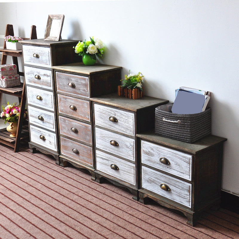 11.7-inch W Coastal Storage Chest Dresser Solid Wood Storage Chest