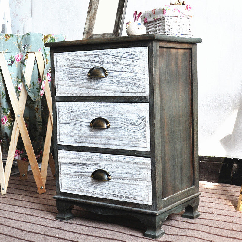 11.7-inch W Coastal Storage Chest Dresser Solid Wood Storage Chest