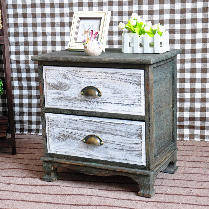 11.7-inch W Coastal Storage Chest Dresser Solid Wood Storage Chest