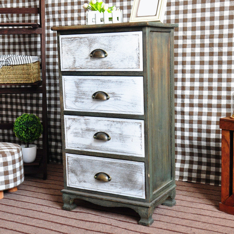 11.7-inch W Coastal Storage Chest Dresser Solid Wood Storage Chest