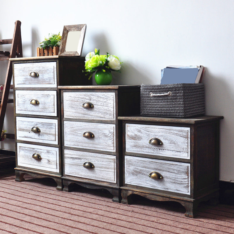 11.7-inch W Coastal Storage Chest Dresser Solid Wood Storage Chest