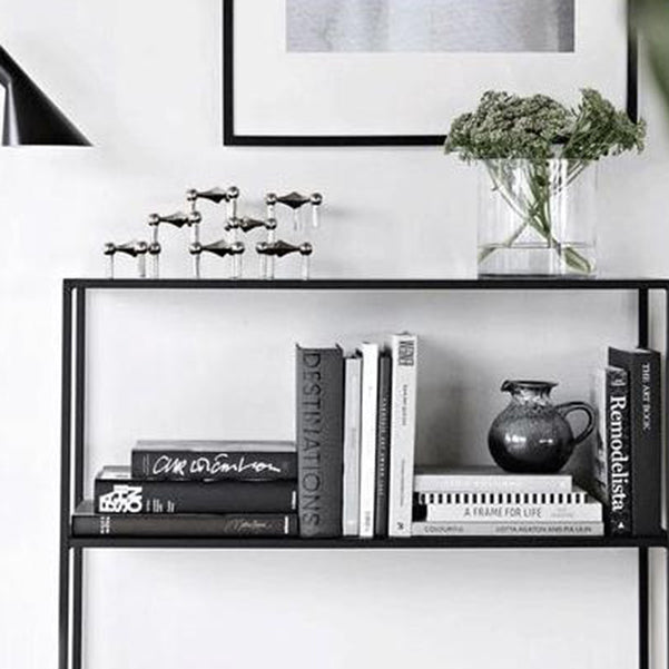 Contemporary Iron Console Sofa Table Rectangle Console Accent Table with Shelf for Hall