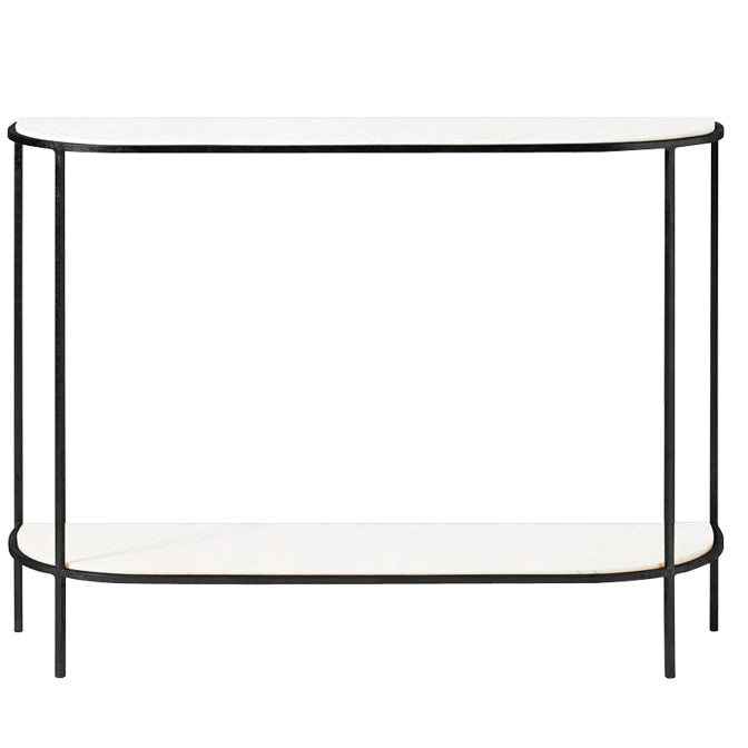 31.5-inch Tall Modern Console Table Half Moon Accent Table for Hall
