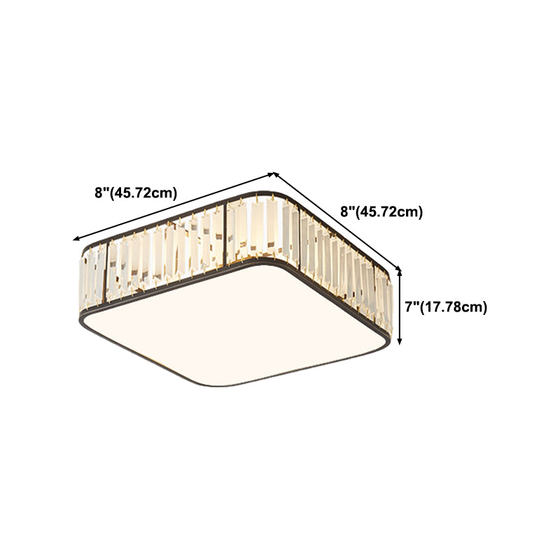 Crystal Geometric Flush Mount Lights Contemporary Style Multi Lights Flush Mount Fixture