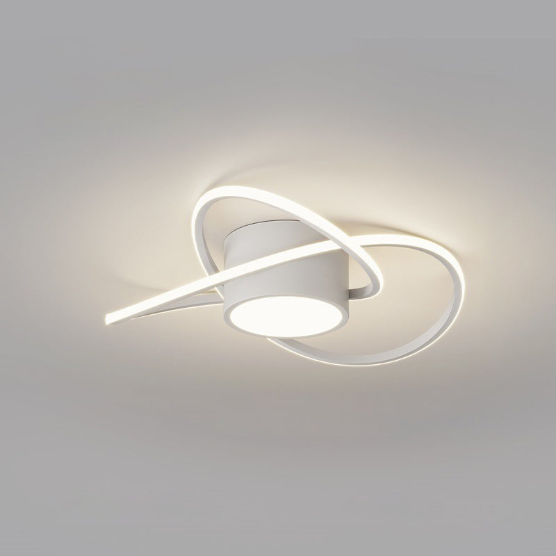 White Flush Mount Lighting Modernism Metal Ceiling Light for Home